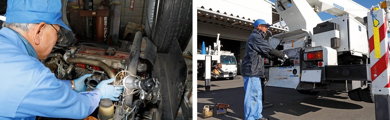 法人の高所作業車の整備